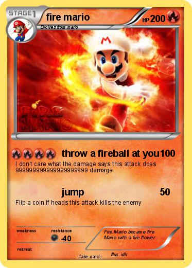 Pokemon fire mario