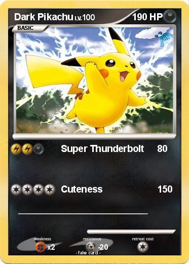 Pokemon Dark Pikachu