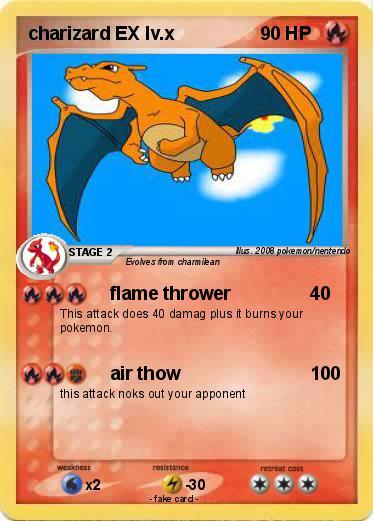 Pokemon charizard EX lv.x