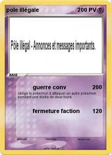 Pokemon pole illégale