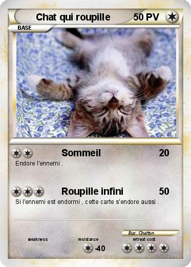 Pokemon Chat qui roupille