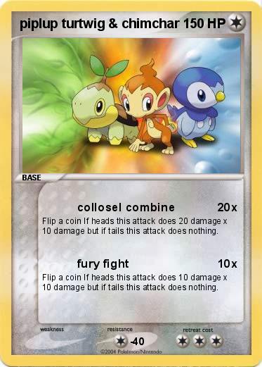 Pokemon piplup turtwig & chimchar