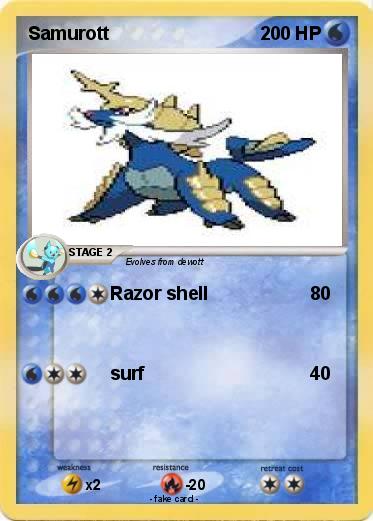 Pokémon Samurott 113 113 - Razor shell - My Pokemon Card