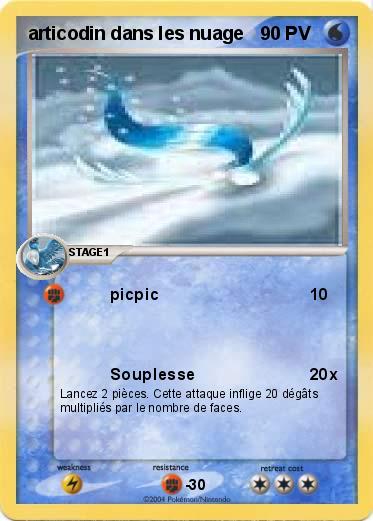 Pokemon articodin dans les nuage