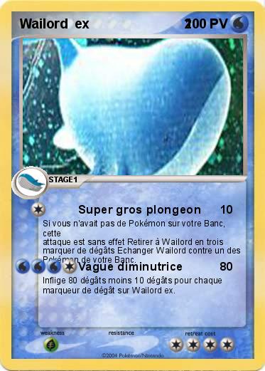 Pokemon Wailord  ex                          2