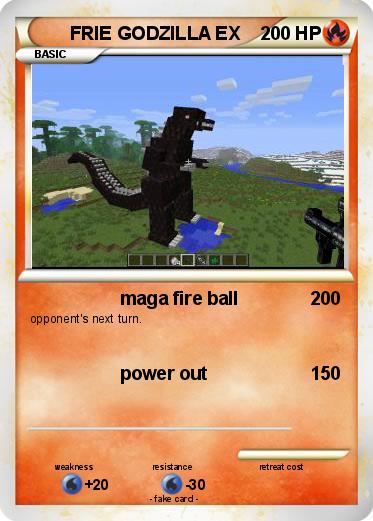 Pokemon FRIE GODZILLA EX