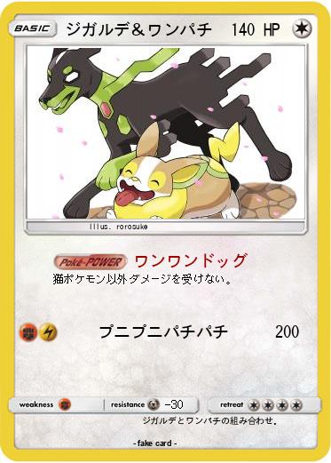 Pokemon ジガルデ＆ワンパチ