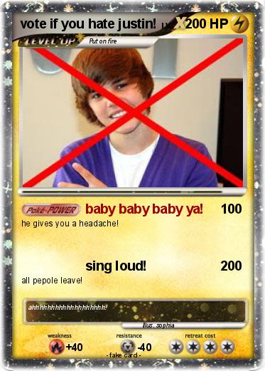 Pokemon vote if you hate justin!