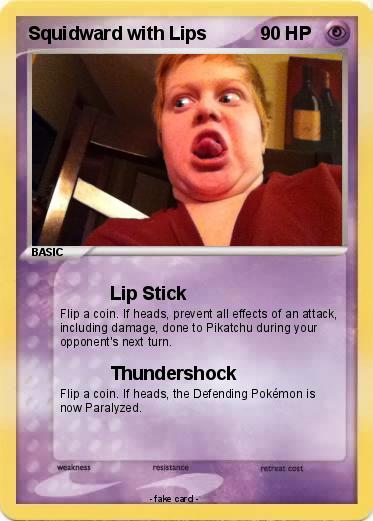 Pokemon Squidward with Lips