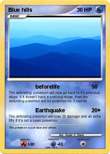 Pokemon Blue hills