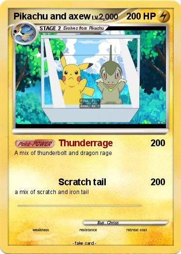 Pokemon Pikachu and axew