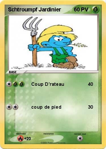 Pokemon Schtroumpf Jardinier