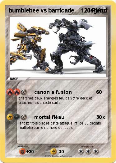 Pokemon bumblebee vs barricade         legend