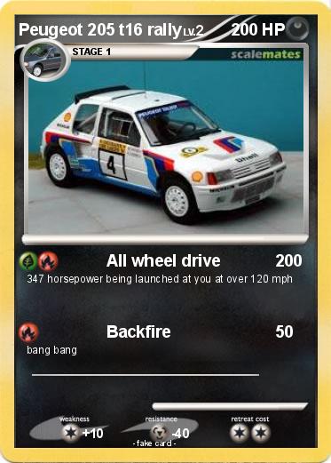 Pokemon Peugeot 205 t16 rally