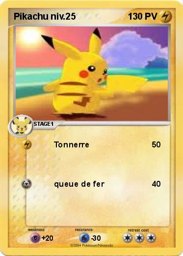Pokemon Pikachu niv.25