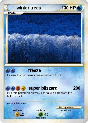 Pokemon winter trees