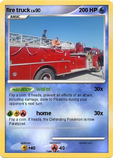 Pokemon fire truck