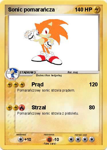 Pokemon Sonic pomarańcza