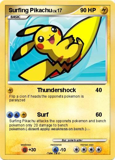 Pokemon Surfing Pikachu