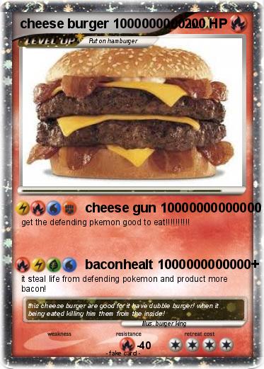 Pokemon cheese burger 1000000000