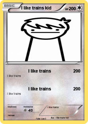 Pokemon I like trains kid