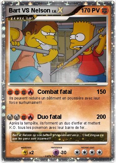 Pokemon Bart VS Nelson