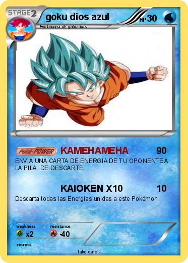 Pokemon goku dios azul