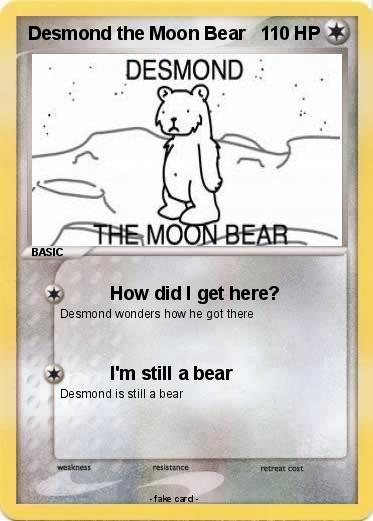 Pokemon Desmond the Moon Bear
