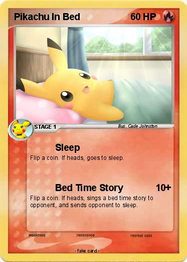 Pokemon Pikachu In Bed