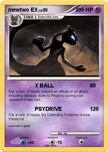 Pokemon mewtwo EX