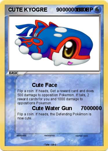 Pokemon CUTE KYOGRE      90000000000