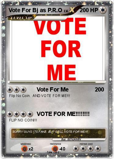 Pokemon Vote For Bj as P.R.O
