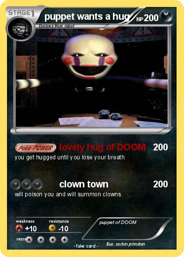Pokemon puppet wants a hug