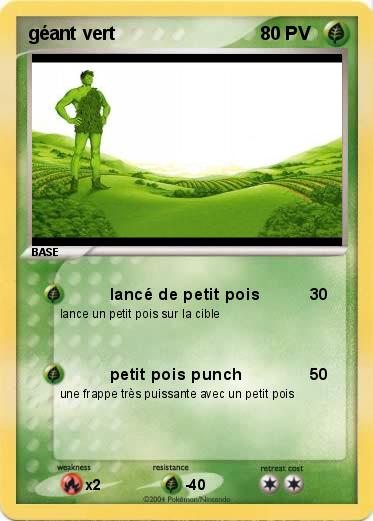 Pokemon géant vert
