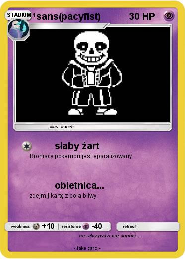 Pokemon sans(pacyfist)