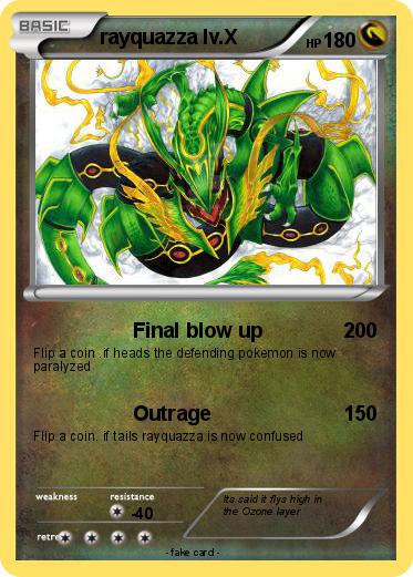 Pokemon rayquazza lv.X
