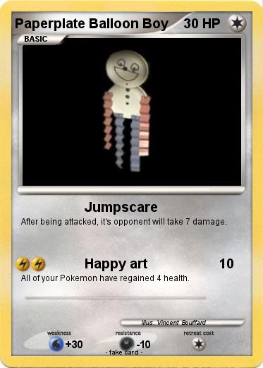 Pokemon Paperplate Balloon Boy