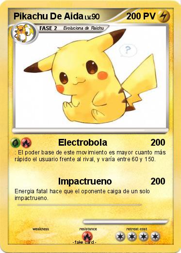 Pokemon Pikachu De Aida