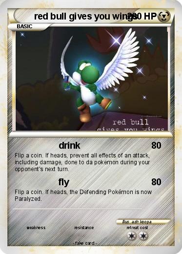 Pokemon red bull gives you wings