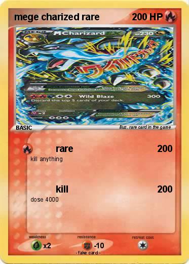Pokemon mege charized rare