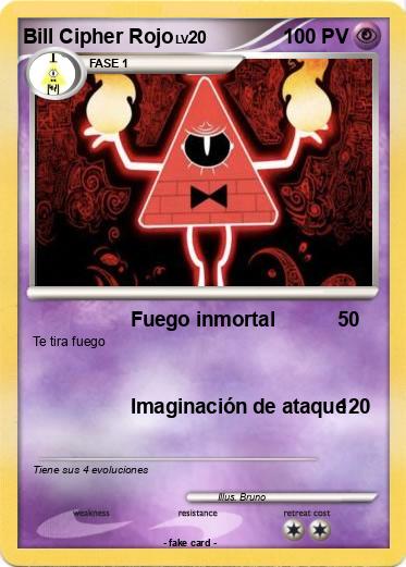Pokemon Bill Cipher Rojo