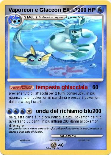 Pokemon Vaporeon e Glaceon EX