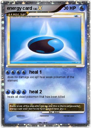 Pokemon energy card