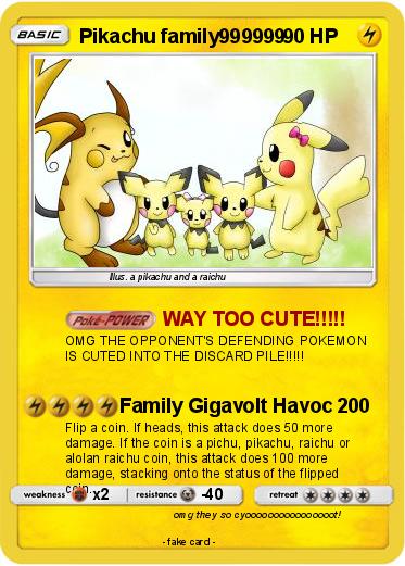 Pokemon Pikachu family999999