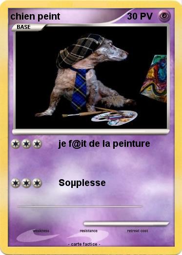 Pokemon chien peint