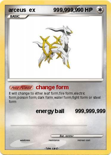 Pokemon arceus  ex            999,999,9