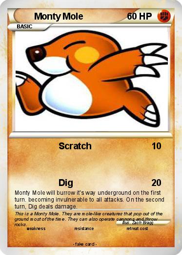Pokemon Monty Mole