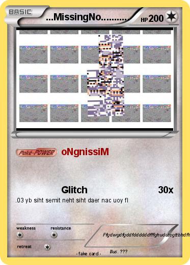 Pokemon ...MissingNo...........