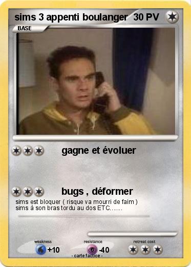 Pokemon sims 3 appenti boulanger