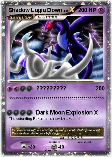 Pokemon Shadow Lugia Down